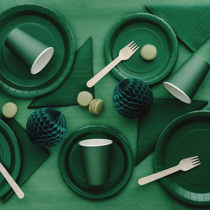 Χάρτινα Πιάτα φαγητού - Πράσινο (6 τεμ)