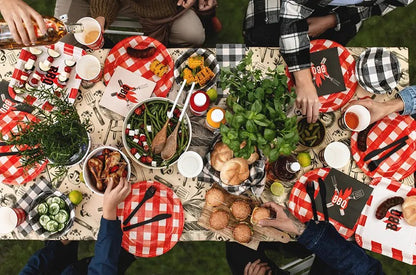 Χάρτινα Πιάτα - Τετράγωνα BBQ (6 τεμ)