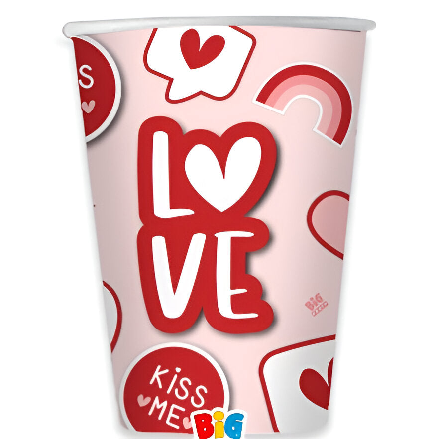 Χάρτινα Ποτήρια - Love (6 τεμ)