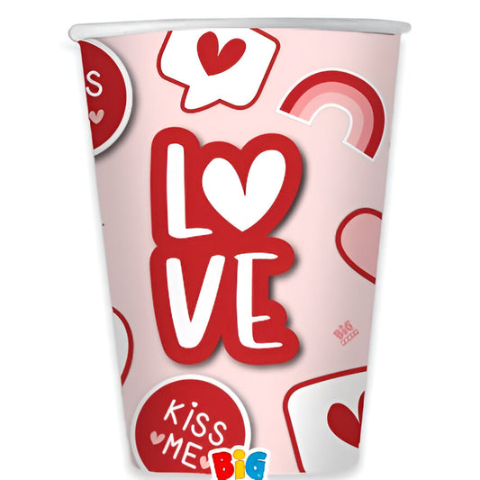 Χάρτινα Ποτήρια - Love (6 τεμ)