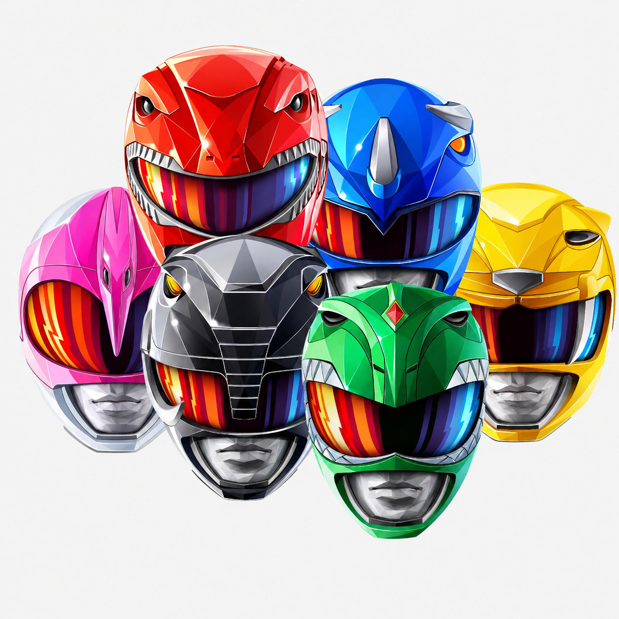 Χάρτινες Μάσκες – Power Rangers (6 Τεμ)