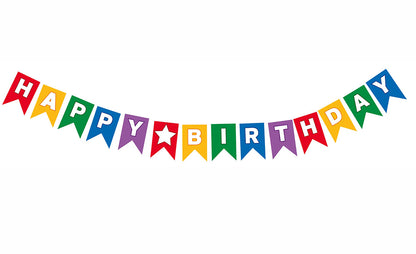 Γιρλάντα Happy Birthday Πολύχρωμη