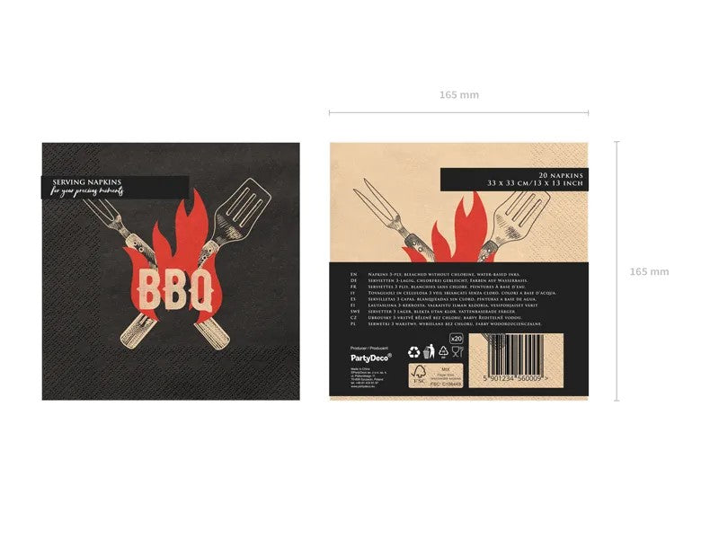 Χαρτοπετσέτες - BBQ (20 τεμ)