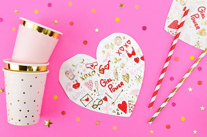 Χαρτοπετσέτες καρδιά ΧΟΧΟ (20 τεμ)