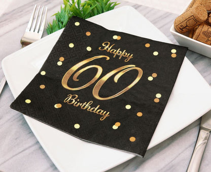 Χαρτοπετσέτες πάρτυ 60th Birthday (20 τεμ)