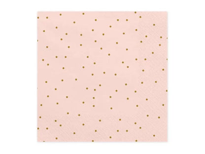 Χαρτοπετσέτες ροζ πουά (20 τεμ)