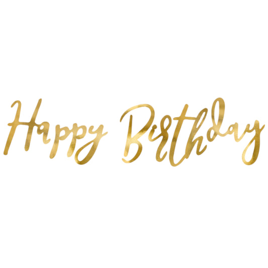Χρυσή Γιρλάντα Happy Birthday 62x16.5cm