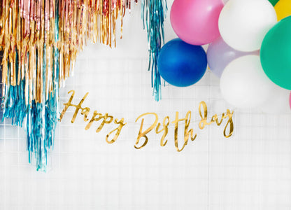 Χρυσή Γιρλάντα Happy Birthday 62x16.5cm