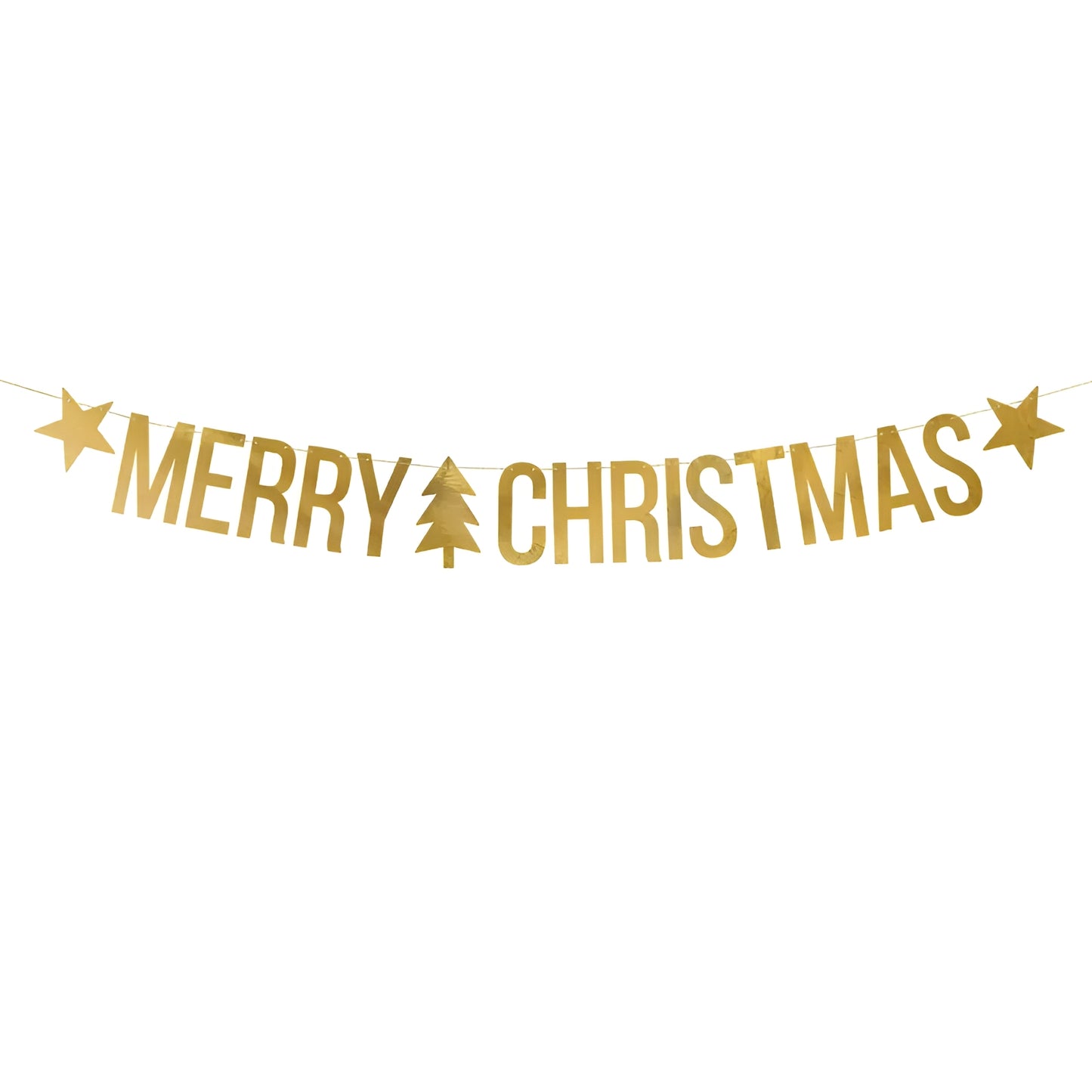 Χρυσή Γιρλάντα Merry Christmas 150cm