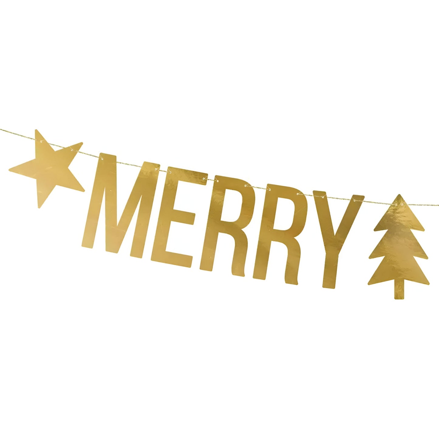 Χρυσή Γιρλάντα Merry Christmas 150cm