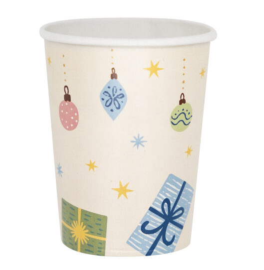 Χριστουγεννιάτικα χάρτινα ποτήρια Woodland (6 τεμ)