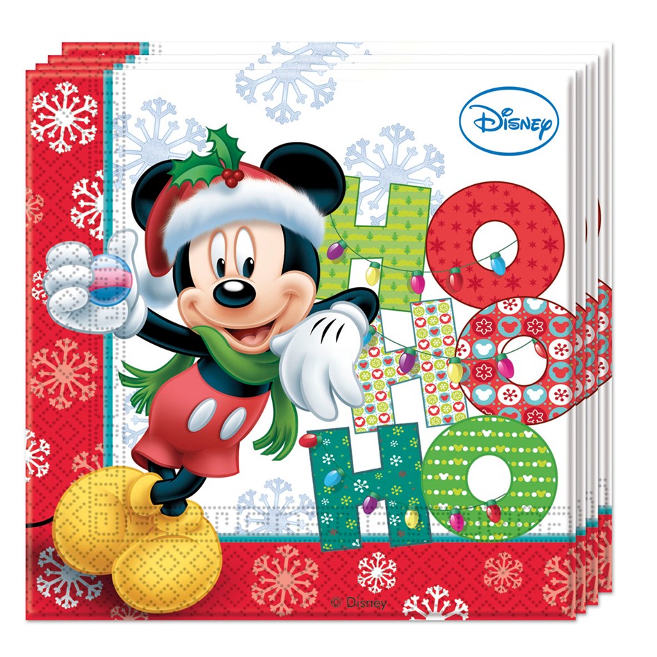 Χριστουγεννιάτικες Χαρτοπετσέτες Mickey & Minnie (20 τεμ)