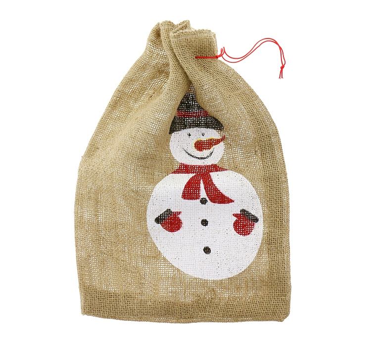Χριστουγεννιάτικος Σάκος με Χιονάνθρωπο
