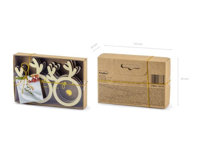 Δαχτυλίδια χαρτοπετσέτας Ταρανδάκι (6 τεμ)