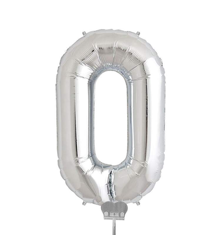 Mini Μπαλόνια Γράμματα Ασημί 35 cm