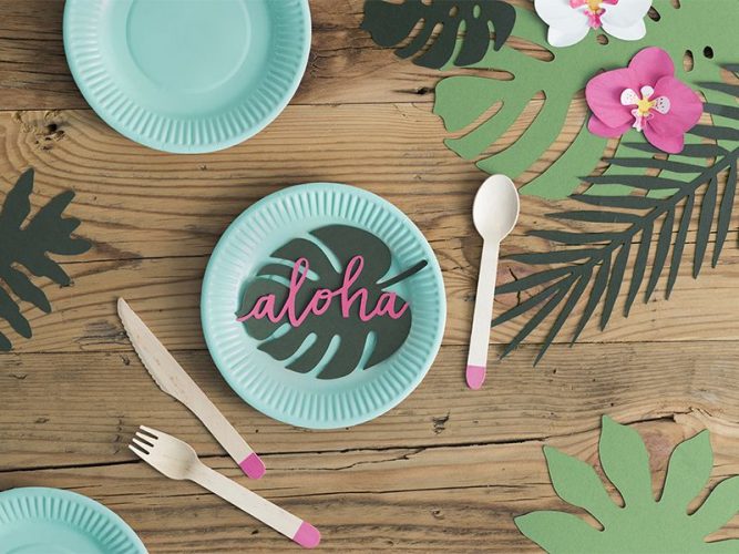 Διακοσμητικά Τροπικά φύλλα Aloha (6 τεμ)