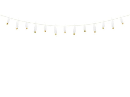 Διακοσμητική γιρλάντα με Λευκά Πούπουλα 180cm
