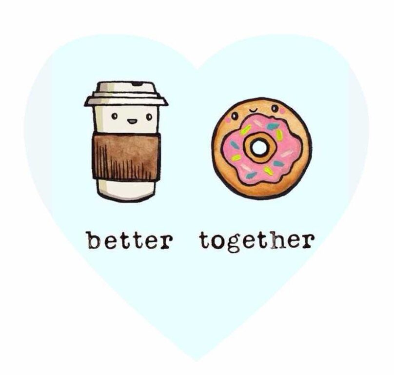 Διακοσμητικό Μαγνητάκι Better Together "Coffee & Donut"