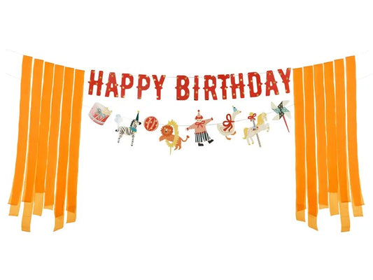 Διακοσμητικό Μπάνερ Τσίρκο "Happy Birthday" 275εκ.