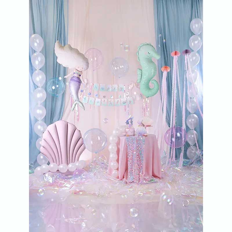 Γιρλάντα Happy Birthday - Γοργόνα Παστέλ 430cm