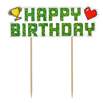 Διακοσμητικό τούρτας Happy Birthday - Gamer