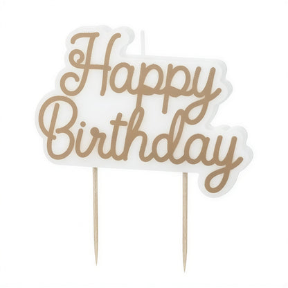 Κεράκι Τούρτας - Happy Birthday (Χρυσό)