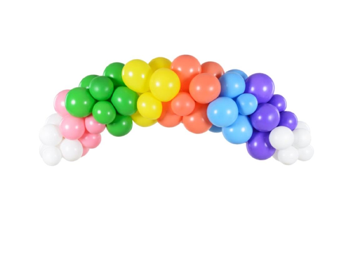 DIY Γιρλάντα με Μπαλόνια Rainbow (60 τεμ)