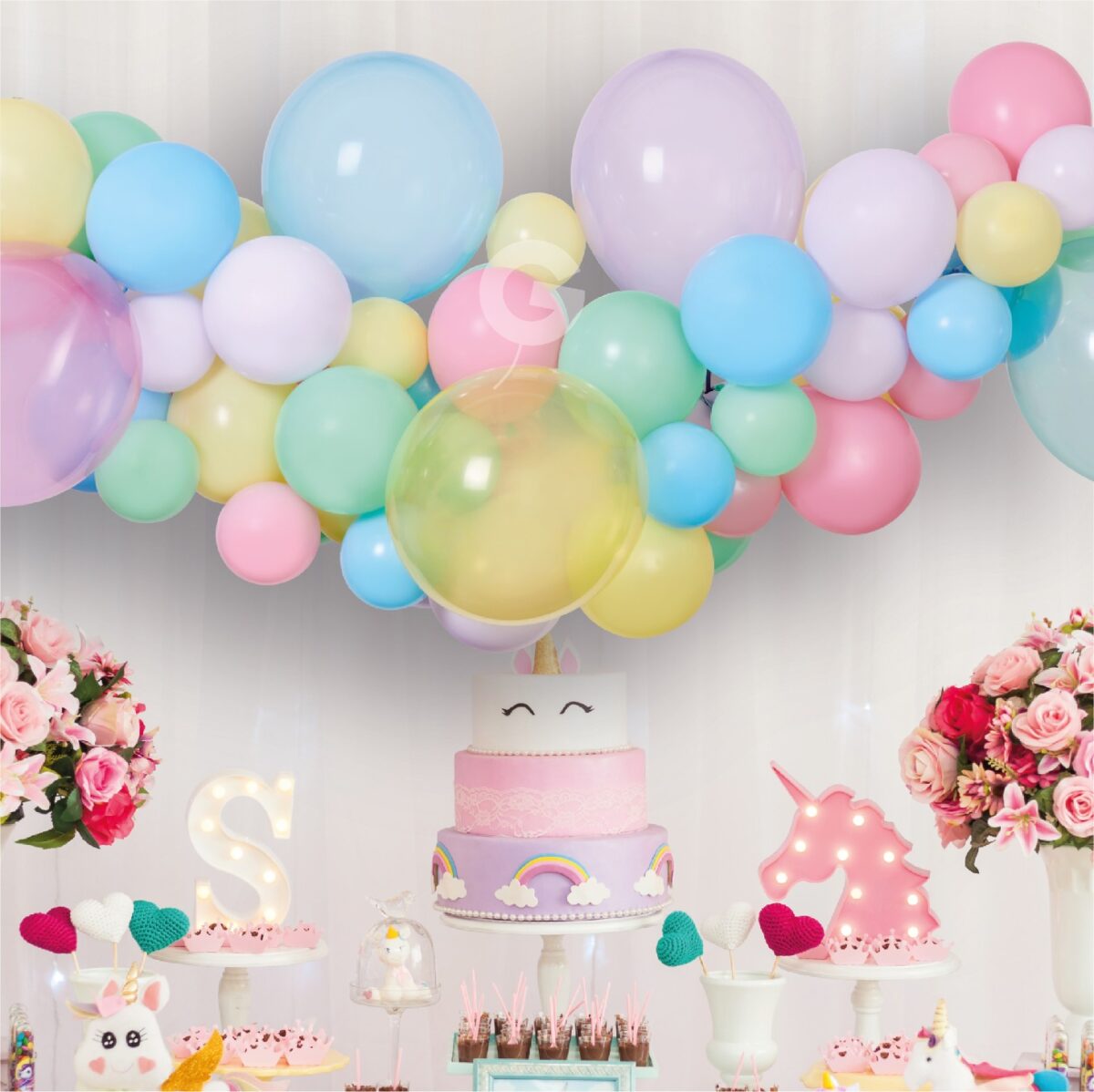 DIY Macaron Γιρλάντα με Μπαλόνια (65 τεμ)