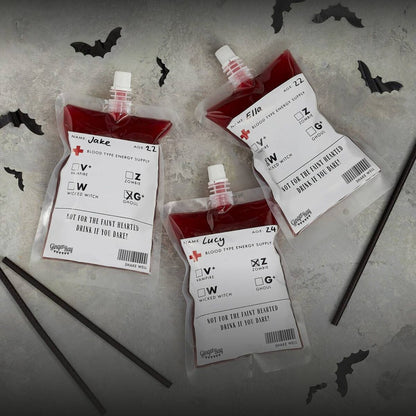 Drinking Pouch με καλαμάκι - Halloween Blood Bag (5 τεμ)