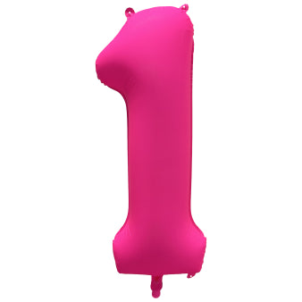 Neon Μπαλόνια Αριθμοί Φούξια 86 cm - 34"