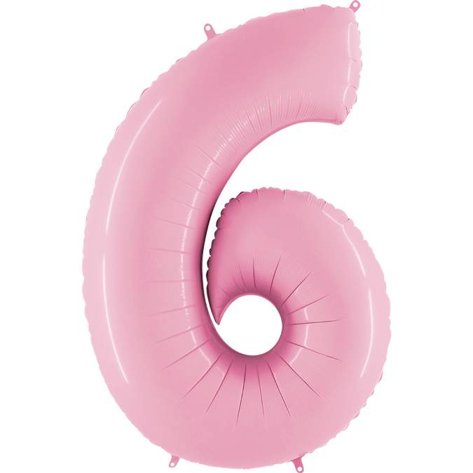 Μπαλόνια Αριθμοί παστέλ Ροζ 66 cm - 26"