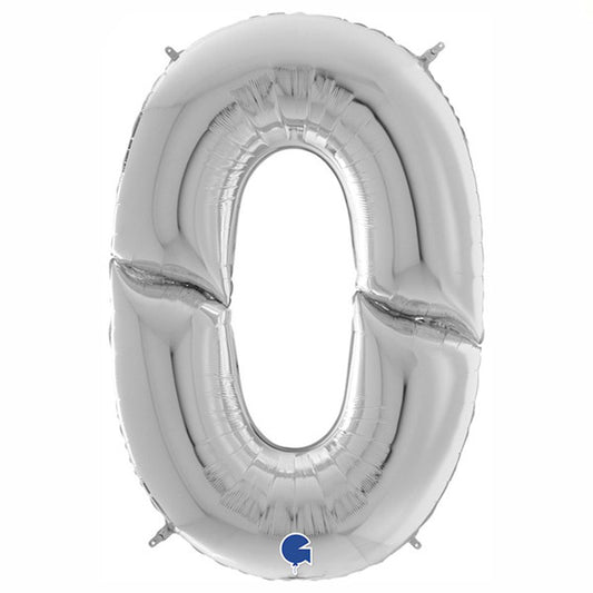 Γίγας Μπαλόνια Αριθμοί Ασημί 163 cm – 64″