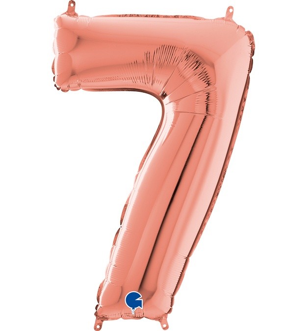 Μπαλόνια Αριθμοί Ροζ Χρυσό 66 cm - 26"