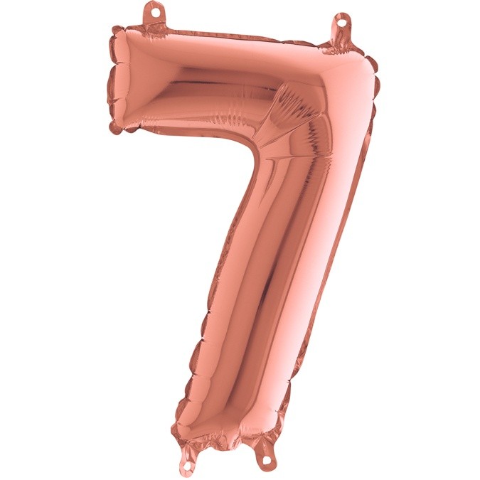 Mini Shape Rosegold Μπαλόνια Αριθμοί 36 cm – 14″