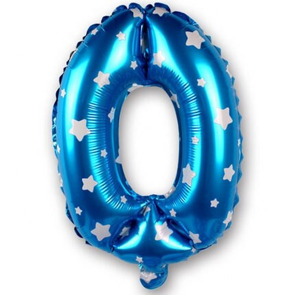Mini Shape Μπαλόνια Αριθμοί Μπλε 40 cm – 16″
