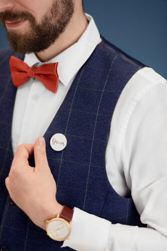 Ευχετήρια Κάρτα Groom με αποσπώμενη καρφίτσα