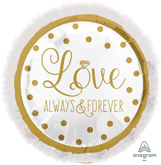Μπαλόνι Φοιλ Doo-Dads Sparkling Gold Love Always & Forever / 81εκ x 81εκ