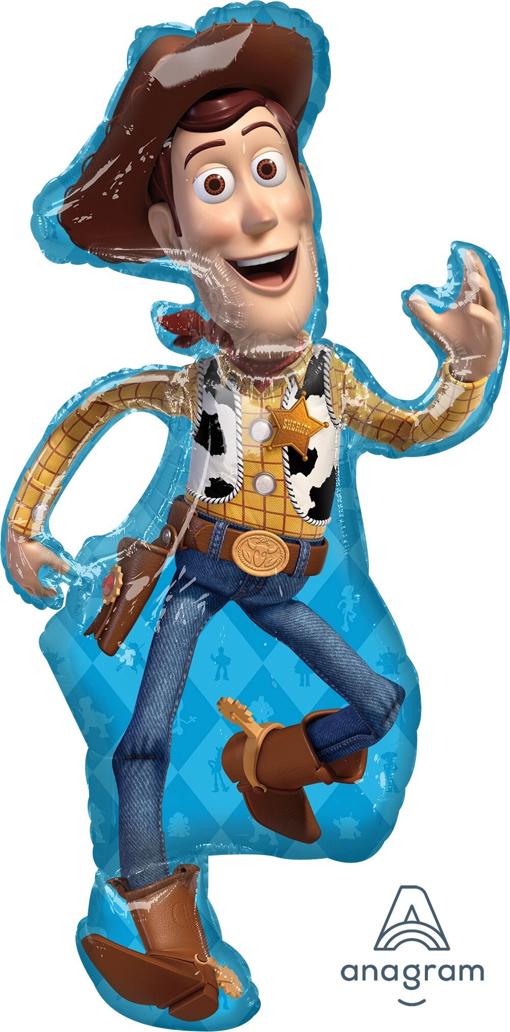 Μπαλόνι Φοιλ Σχήμα Woody Toy Story Δύο Όψεις / 55 εκ x 111 εκ