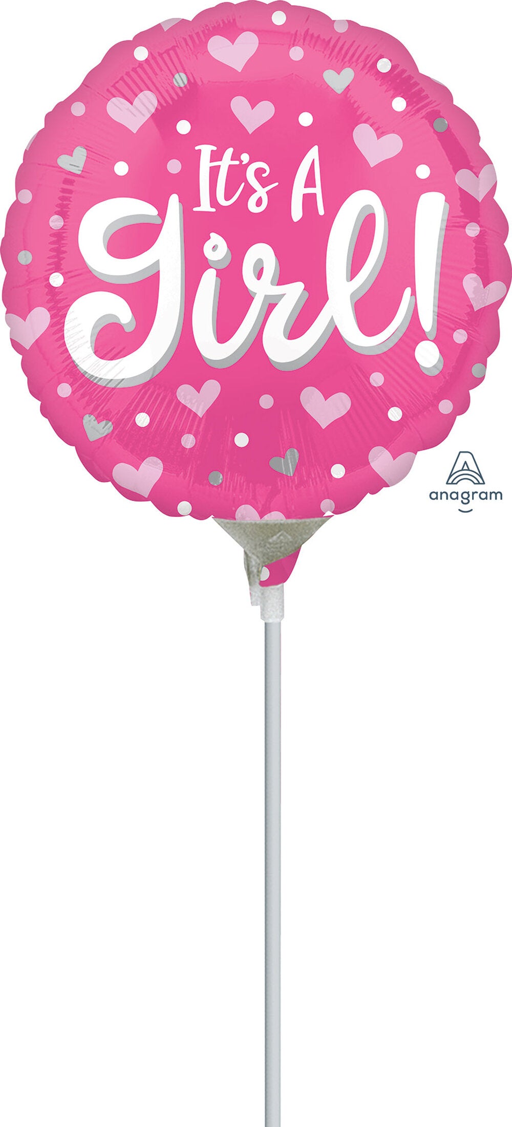 Μπαλόνι Φοιλ 9 It's a Girl  Hearts & Dots / 23εκ