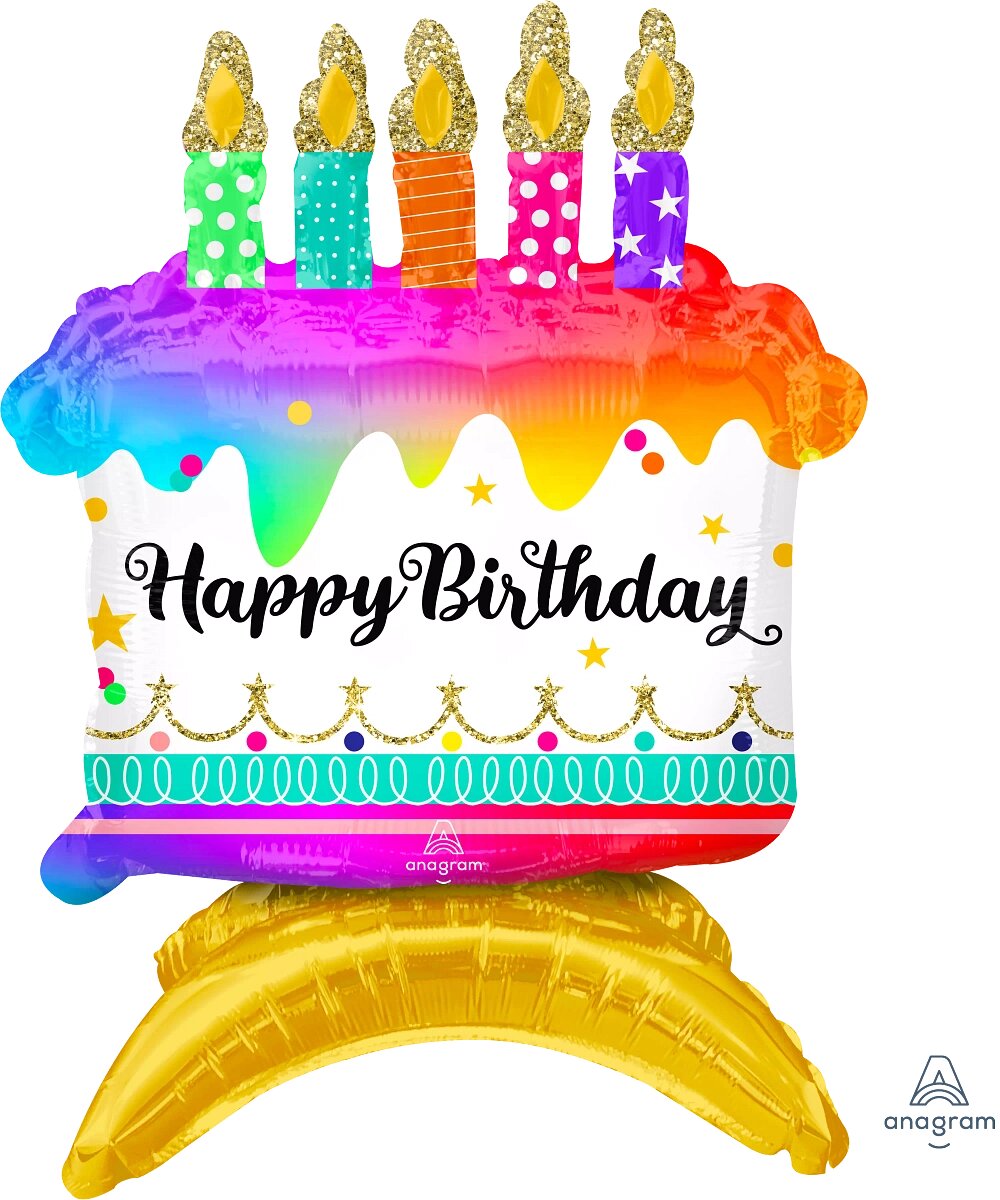 Μπαλόνι Φοιλ Ultrashape Birthday Cake με βάση / 35 x 45 εκ