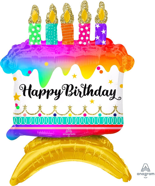 Μπαλόνι Φοιλ Ultrashape Birthday Cake με βάση / 35 x 45 εκ