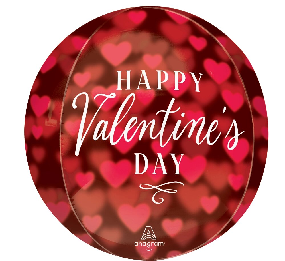 Μπαλόνι Φοιλ Orbz Romantic Glow Hearts / 38εκ x 40εκ