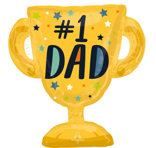 Μπαλόνι Φοιλ Σχήμα Best Dad Trophy / 66 x 68 εκ - Κύπελλο