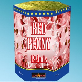 Εναέρια πυροτεχνήματα 19 βολών red peony