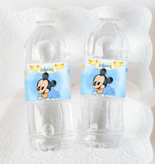 Ετικέτες για μπουκάλια νερού Baby Mickey (8 τεμ)