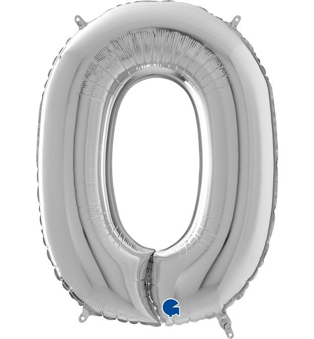Μπαλόνια Αριθμοί Ασημί 66 cm - 26"