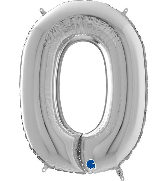 Μπαλόνια Αριθμοί Ασημί 66 cm - 26"