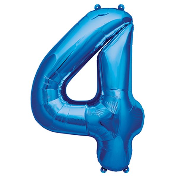 Mini Shape Μπαλόνια Αριθμοί Μπλε 40 cm – 16″