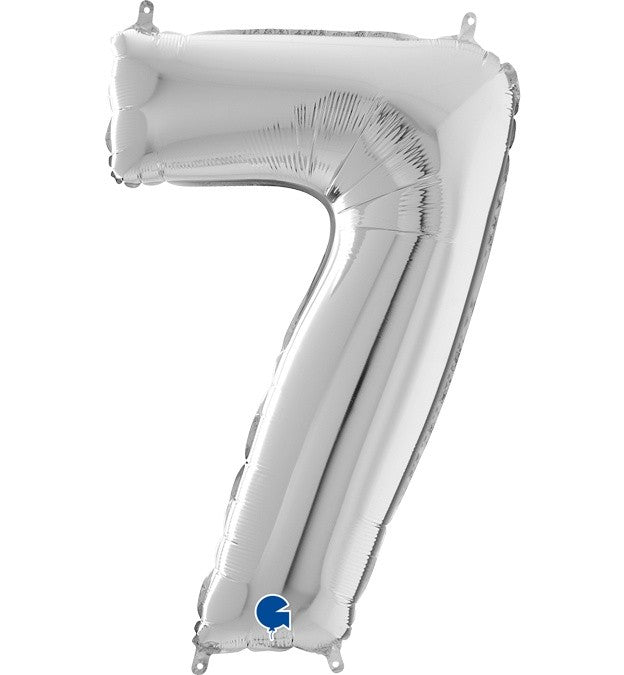 Μπαλόνια Αριθμοί Ασημί 66 cm - 26"