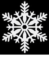 Κρεμαστή Διακόσμηση Λευκή Χιονονιφάδα με Γκλίτερ /4 τεμ